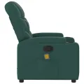 Fauteuil de massage inclinable Vert foncé Tissu