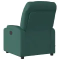 Fauteuil de massage inclinable Vert foncé Tissu