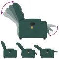 Fauteuil de massage inclinable Vert foncé Tissu