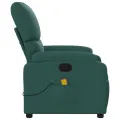 Fauteuil de massage inclinable Vert foncé Tissu