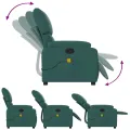 Fauteuil de massage inclinable Vert foncé Tissu