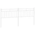 Tête de lit métal blanc 200 cm
