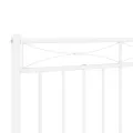Tête de lit métal blanc 200 cm