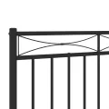 Tête de lit métal noir 180 cm
