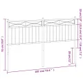 Tête de lit métal noir 180 cm
