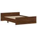 Cadre de lit tête de lit et pied de lit chêne marron 140x190 cm