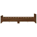 Cadre de lit tête de lit et pied de lit chêne marron 140x190 cm