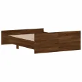 Cadre de lit tête de lit et pied de lit chêne marron 140x190 cm