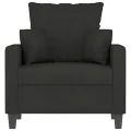 Fauteuil Noir 60 cm Tissu