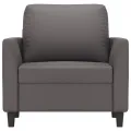 Fauteuil Gris 60 cm Similicuir