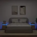 Tables de chevet et lumières LED 2 pcs chêne sonoma 35x39x55 cm