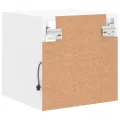 Meubles TV muraux avec lumières LED 2 pcs blanc 30x28,5x30 cm