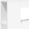 Tête de lit à LED blanc 200x18,5x103,5 cm bois d'ingénierie