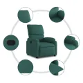 Fauteuil inclinable Vert foncé Tissu