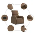 Fauteuil inclinable Marron Tissu