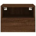 Meuble TV mural chêne marron 40x30x30 cm bois d'ingénierie