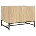 Table basse avec portes en verre chêne sonoma 68,5x50x50 cm