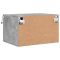 Tables de chevet murales avec lumières LED 2 pcs gris béton