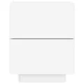 Armoire de chevet avec lumières LED blanc bois d'ingénierie