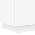 Armoire de chevet avec lumières LED blanc bois d'ingénierie