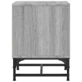 Tables de chevet et portes vitrées 2 pcs sonoma gris 35x37x50cm