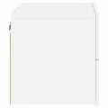 Table de chevet murale avec lumières LED blanc