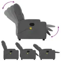 Fauteuil de massage inclinable Gris foncé Tissu