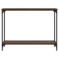 Table console chêne marron 101x30,5x75 cm bois d'ingénierie