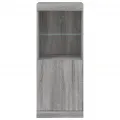 Buffet avec lumières LED sonoma gris 41x37x100 cm