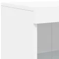 Buffet avec lumières LED blanc 162x37x100 cm
