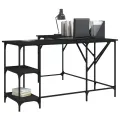 Bureau noir 139x139x75 cm bois d'ingénierie