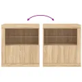 Buffet avec lumières LED chêne sonoma 60,5x37x67 cm