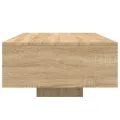 Table basse avec lumières LED chêne sonoma 85x55x31 cm