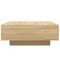 Table basse chêne sonoma 80x80x31 cm bois d'ingénierie