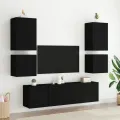 Meubles TV muraux 2 pcs noir 40,5x30x40 cm bois d'ingénierie