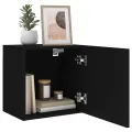 Meubles TV muraux 2 pcs noir 40,5x30x40 cm bois d'ingénierie