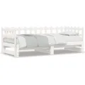 Lit coulissant Blanc 2x(90x200) cm Bois de pin massif