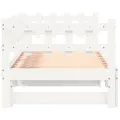 Lit coulissant Blanc 2x(90x200) cm Bois de pin massif
