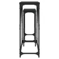 Tables console gigognes 2 pcs noir bois d'ingénierie