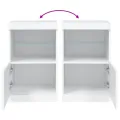 Buffet avec lumières LED blanc 41x37x67 cm