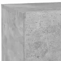 Table de chevet avec lumières LED gris béton 70x36x40,5 cm
