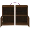 Buffet avec lumières LED chêne marron 41x37x67 cm