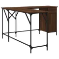 Bureau chêne marron 141x141x75 cm bois d'ingénierie