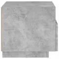 Table de chevet avec lumières LED gris béton 40x39x37 cm