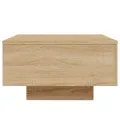 Table basse chêne sonoma 55x55x31 cm bois d'ingénierie