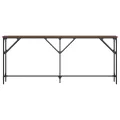 Table console chêne marron 180x23x75 cm bois d'ingénierie