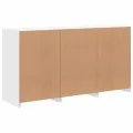 Buffet avec lumières LED blanc 123x37x67 cm