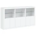 Buffet avec lumières LED blanc 181,5x37x100 cm