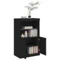 Buffet avec lumières LED noir 60,5x37x100 cm