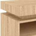 Armoires de chevet avec lumières LED 2 pcs chêne sonoma
